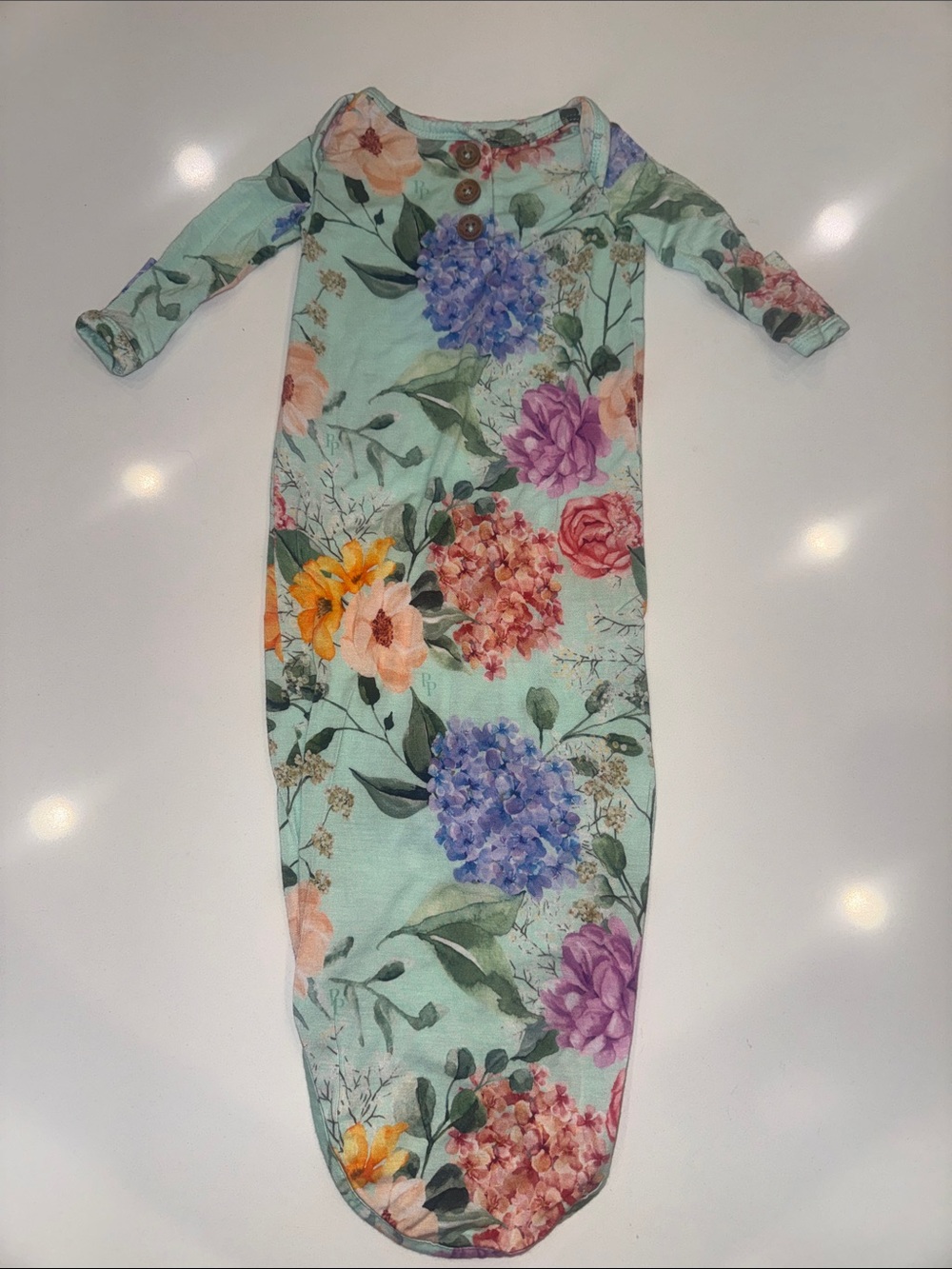 Posh Peanut Mint Floral Sleep Sack with Multicolor Blooms